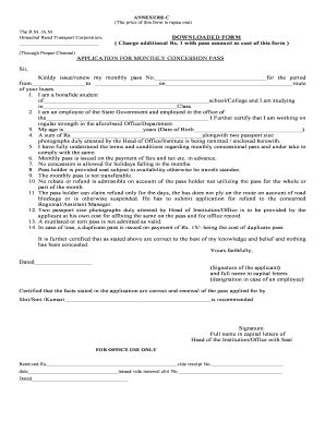 hrtc pass form